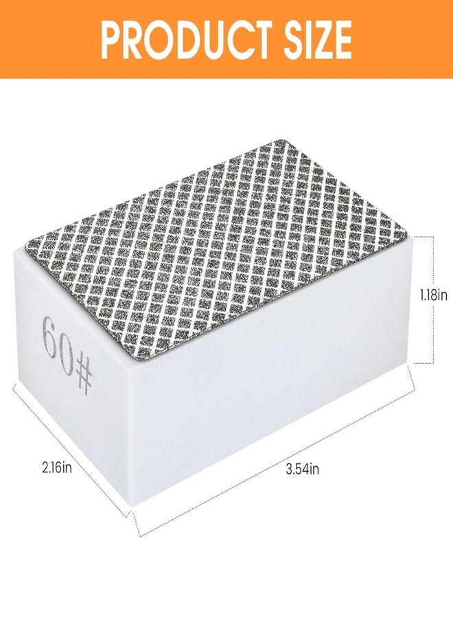 Serplex® Reusable Diamond Hand Polishing Sanding Block, 60 Grit, Wet & Dry Use, Foam Grip, 90x55x30mm, For Granite, Marble, Concrete, Stone, Tile, Metal, Medium-Coarse Pad For Quick Surface Prep - Image 2